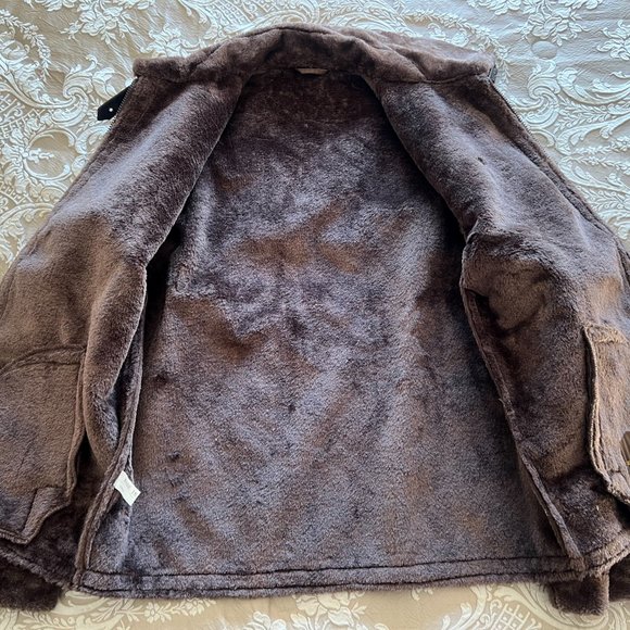 Superlative Fashion Brand Ultrasuede/Faux Fur Bomber Jacket! - Picture 15 of 16